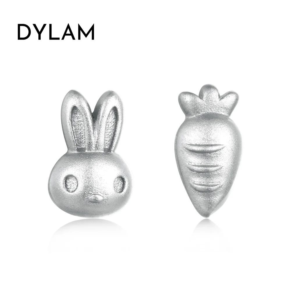 

Dylam 2023 Stylish Fine Jewelry Hypoallergenic Women S925 Silver Rhodium 18K Gold Chinese Zodiac Rabbit Carrot Stud Earring
