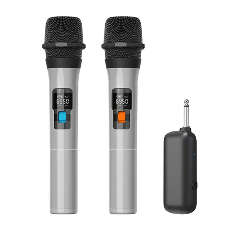 

New products Dual wireless Dynamic twoway radio microphone handheld microphone long range handheld microphone