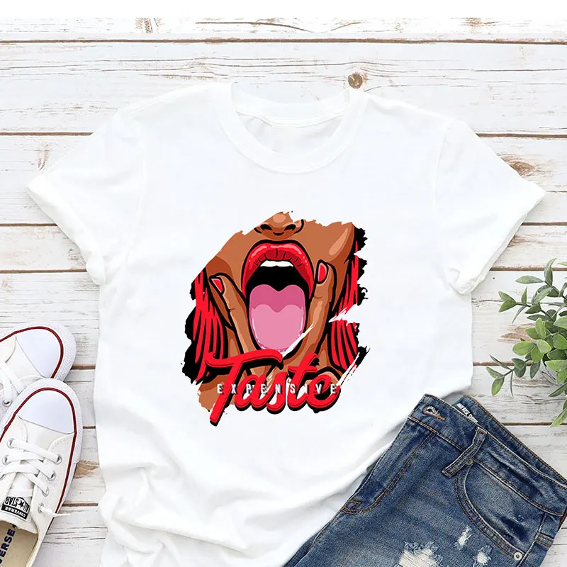 

Wholesale Expensive Taste Print Women Tshirt 100% Cotton Black Girl T Shirt Basic Summer Tumblr Sexy Shirt Lady White O-Neck