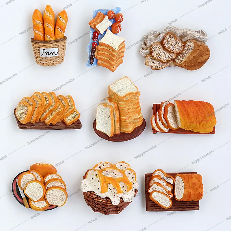 

3D Food Storage Fridge Magnet Bread Series Japan France Magnet