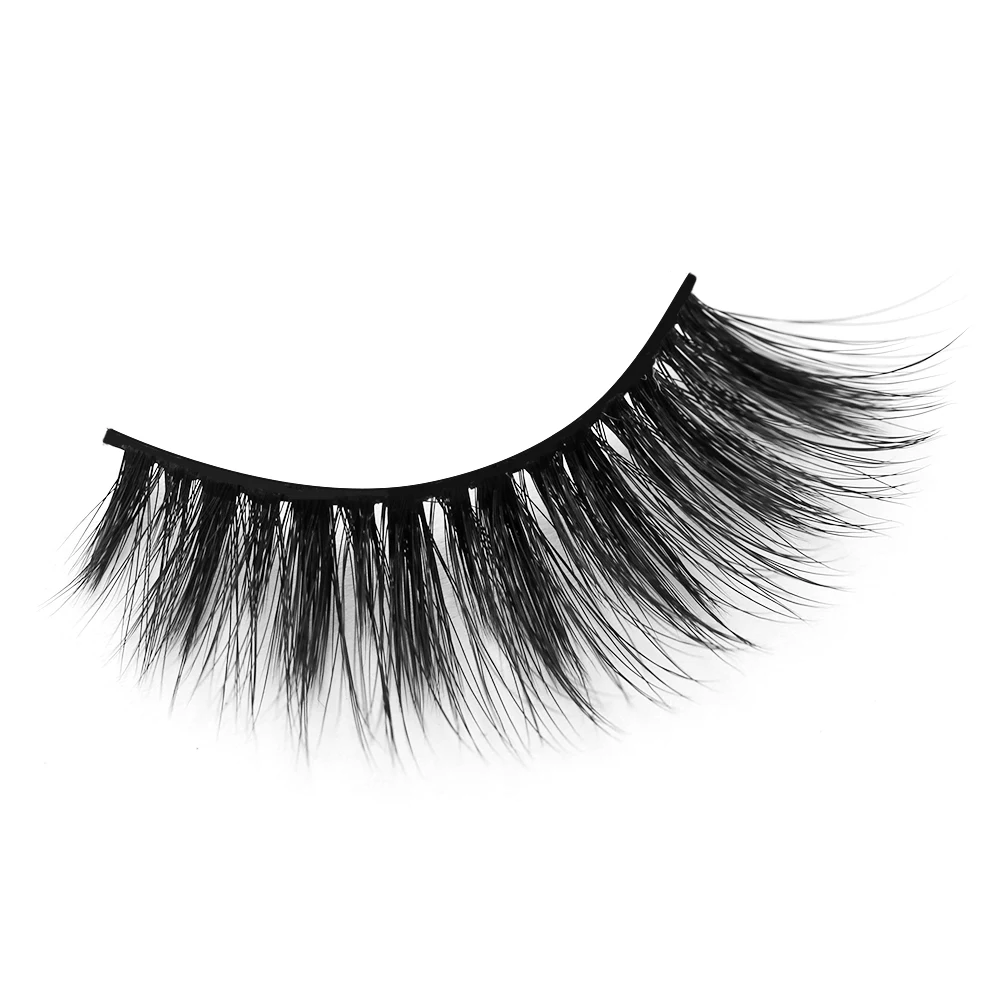 

Wholesale summer new style 3d 4d silk faux false mink strip super thin eyelash vendor, Natural black