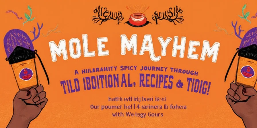 Blending roasted chiles and spices into mole sauce