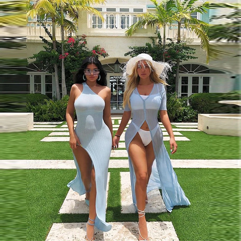 
8136 2019 kylie jenner One Shoulder knit Dress Women Slim Fit Sexy Long Dress Casual Maxi Dress 