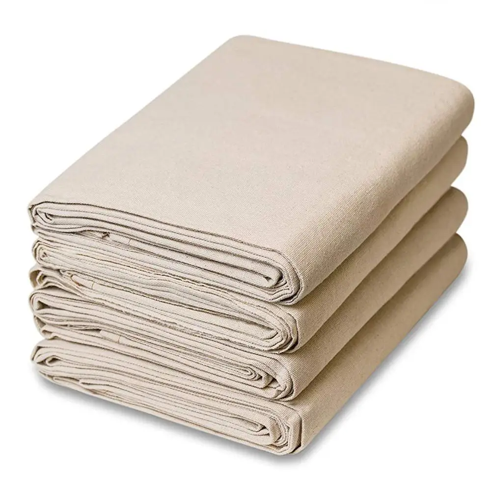 

10oz 9 x 12 cotton paint canvas drop cloth for USA Market, Natural color