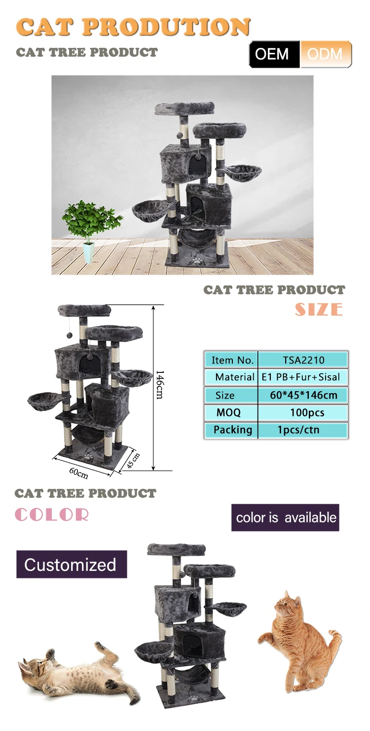 Best Selling Multi-layer Movable Cat Climbing Frame Cat Tree
