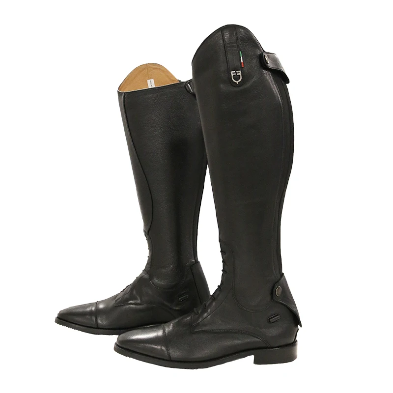 

Wholesale Equestrian Equip High End Women Kinky Boots Horse Riding Products Knee Shoes Genuine Leather Tall Thigh High Boots