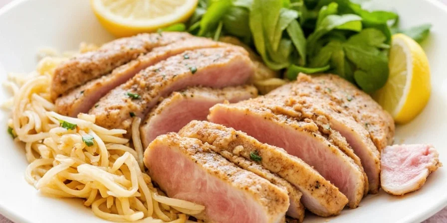 Lemon Pepper Tuna Served with Gochujang