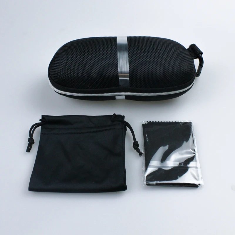 

2022 MOQ 50 pcs Custom brand EVA sunglasses box set OEM glasses pouch cloth case suit, Black