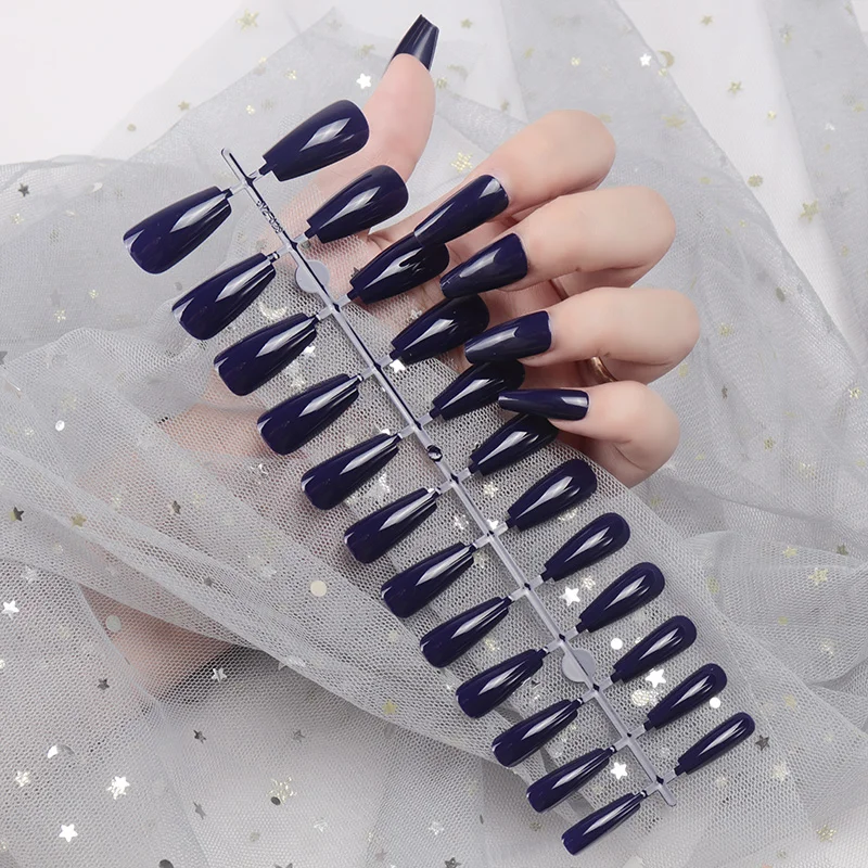 

Medium length ballerina Curve Nail Tips 24Pcs Design Long Full Cover Coffin Fake Nails With Great Price Finger Nails Press On