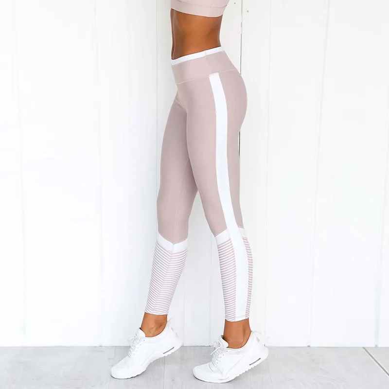 

White Color Spandex Silver Pants Women Yoga Leggings For Indoor Sport, Custom color