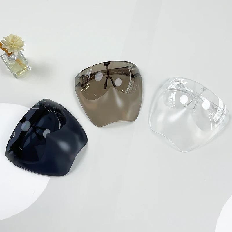 

2021 New Hot Transparent Plastic Anti Fog Sunglasses Outdoor Protective Faceshield Visor, 3 colors