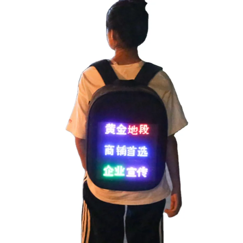 

Customizable Led Screen Hard Case Laptop Backpack LED Backpack with Programmable Screen Digital Smart Model, As shown in the pictures