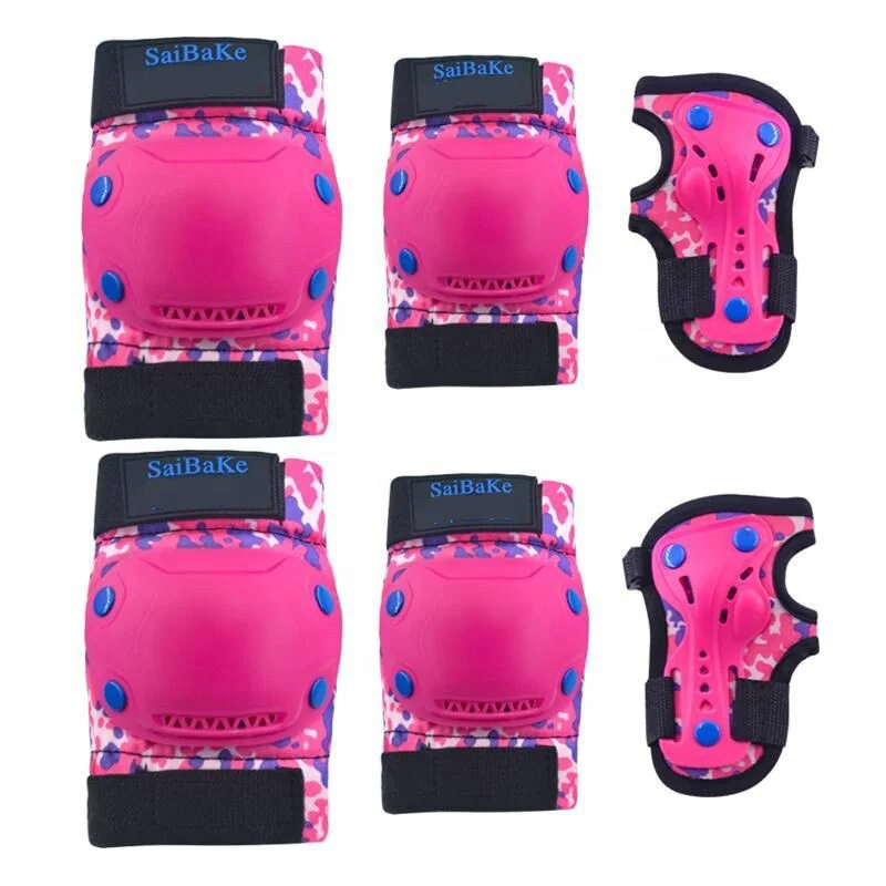 

Wholesale Kids Tactical 6PCS Knee Pads & Elbow Pads Set Riding Skating Sports Protectors Wrist Guards Protective Gear, Blue,rose red