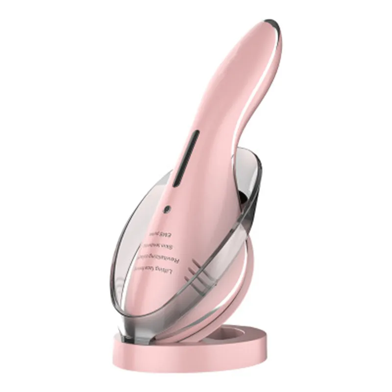 

2020 Home use Hot&Cool Skin Care Hand-held Anti-aging Lifting Face EMS Beauty Facial Massager, White/pink