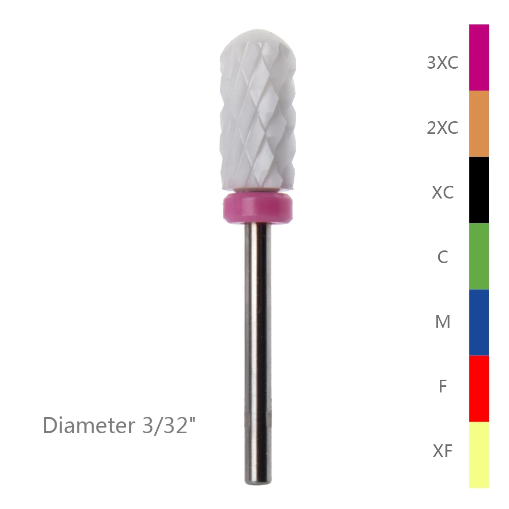

hot sale under nail cleaner bit ceramic nail drill bit, White,black,blue,pink