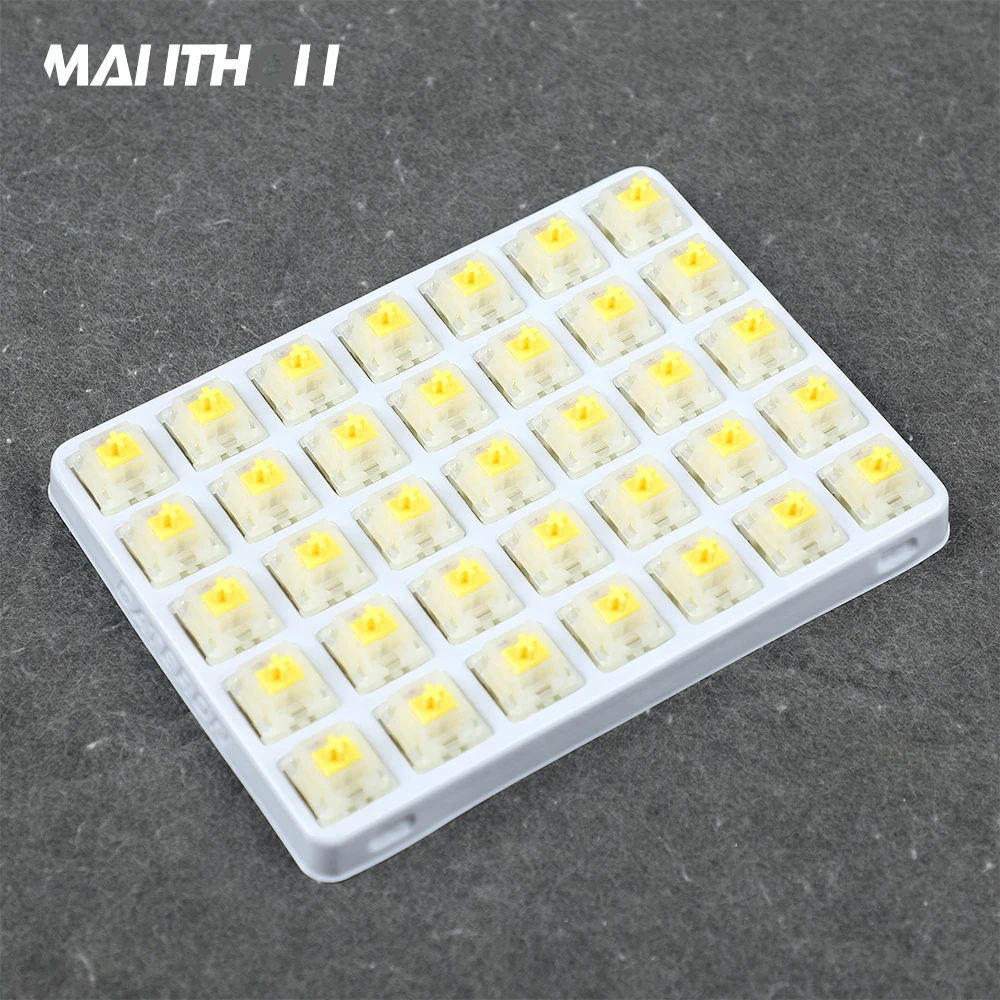 

35 Pcs/Box Gateron Yellow Pro Switches SMD Factory Pre-lubed Series Linear Feel RGB Yellow Red Brown Switches