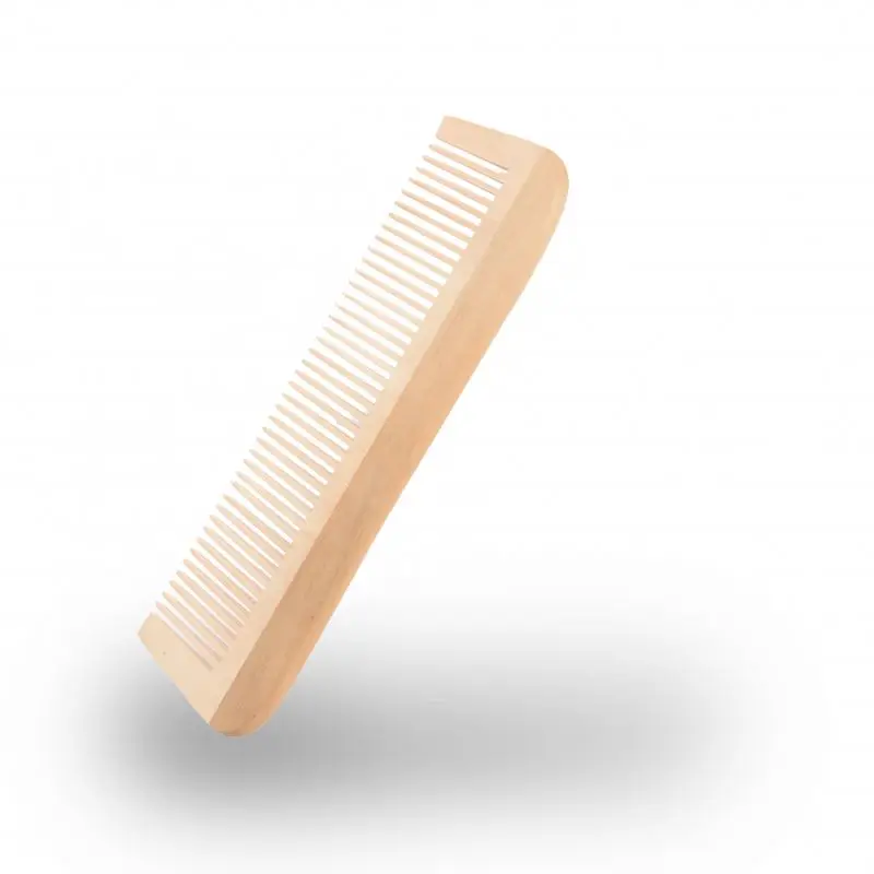 

Wood Comb For Macram Wooden Bristles Antistatic Combs Brushes Hair Green And Case Mustache Handmade Brush Handle Dovetail Long, Natural color