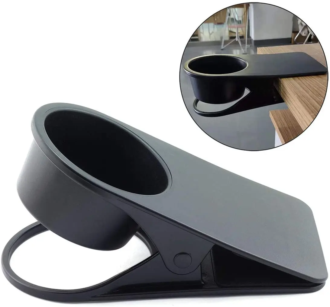 

Cup Holders Home Office Table Desk Side Clip Water Drink Beverage Soda Coffee Mug Holder Cup Clip, Black, white, green, blue, red