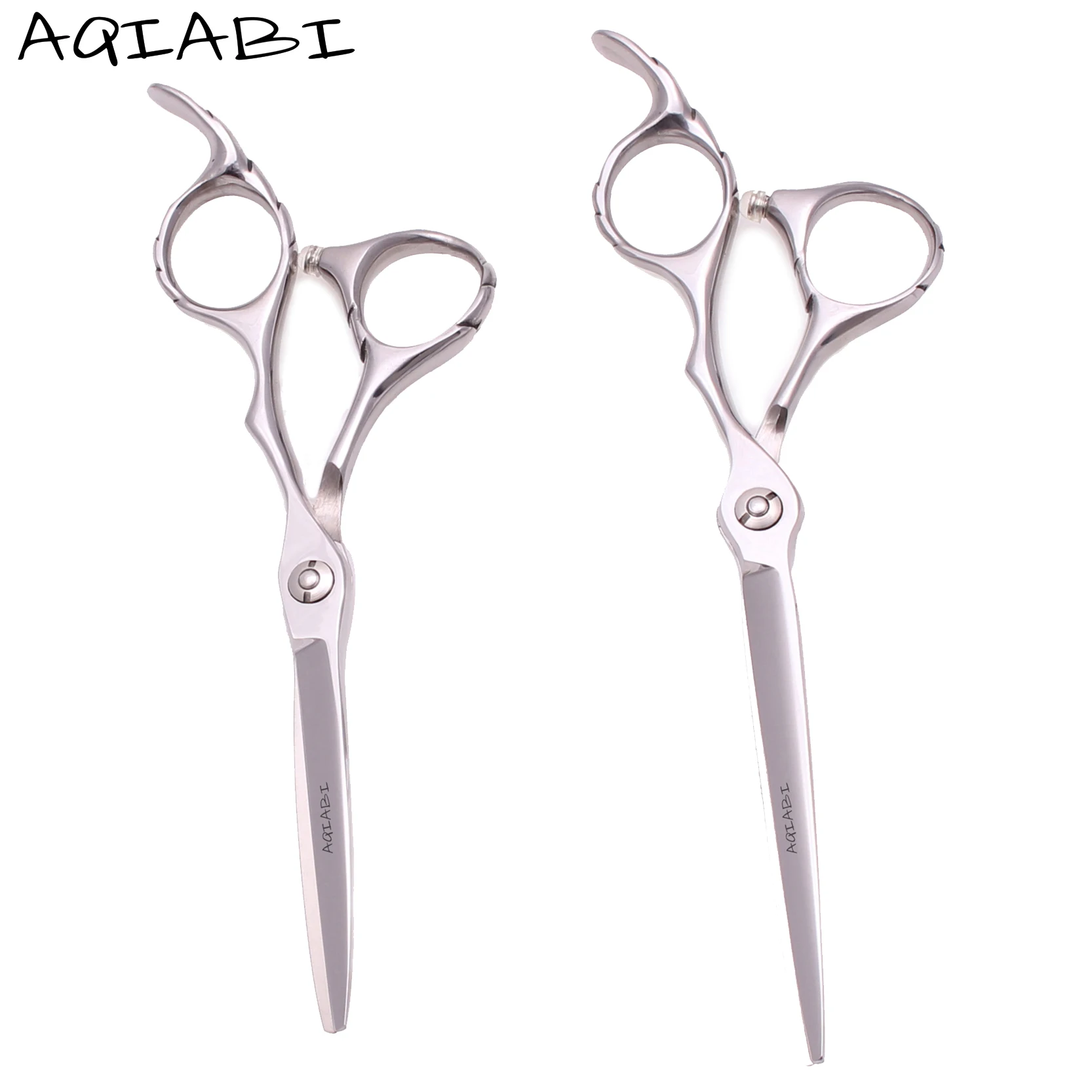

5.5'' 6" AQIABI Barber Scissors Japanese Steel 440C Hair Cutting Scissors Hairdressing Scissors Hair Professional Shears A9202, Shiny