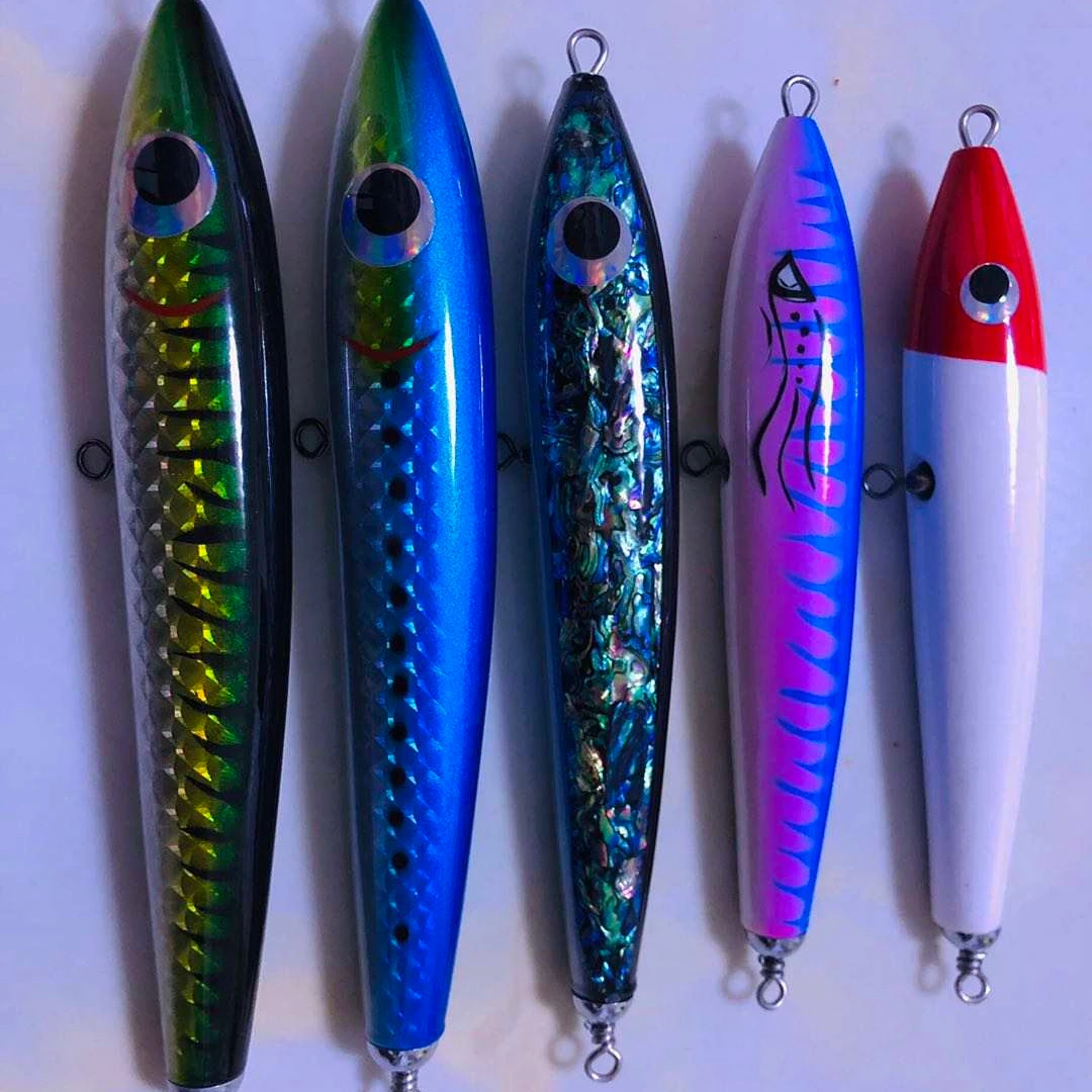 

100/120/140g Popper lure Sub-bait Long Shot Water Big Splash Swimming Style Wooden Bait Wood Fish Bionic Bait, 4colors