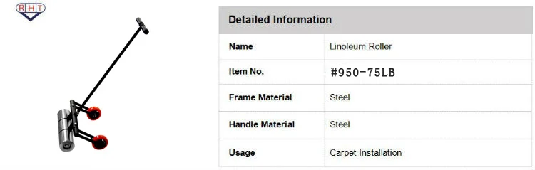 75 lb vinyl and linoleum floor roller with transport wheels