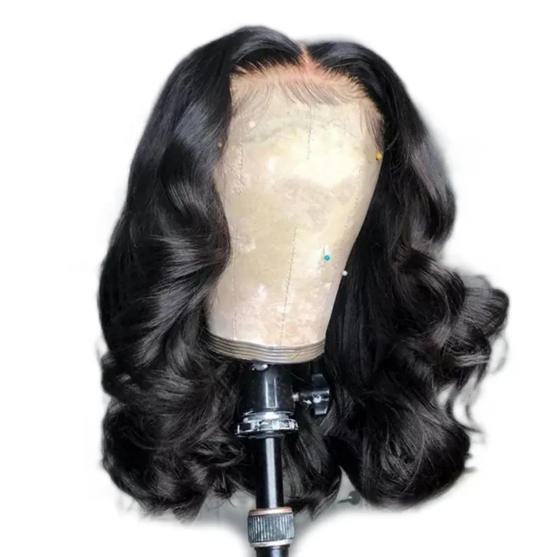 

African black wig long curly hair wavy micro-volume chemical fiber wig headgear for fashionable ladies