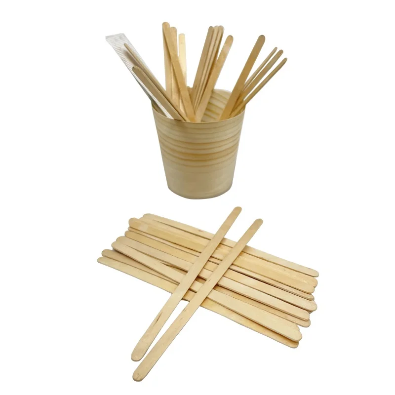 

Wholesale food grade 100% natural custom tea mixing stirring wooden stick for coffee