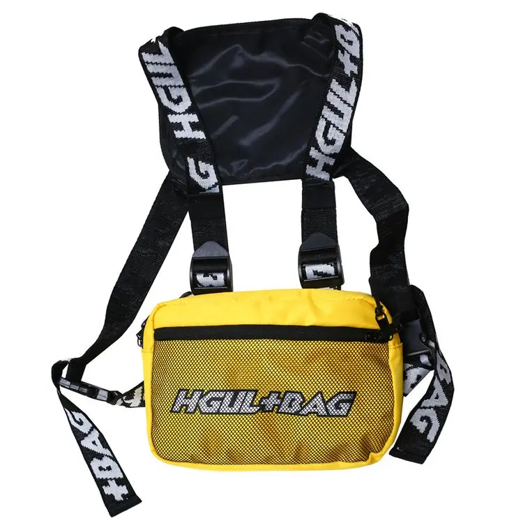 

Customized Fashion Unisex Chest Outdoor Tactical Cross Bag Front Chest Pack Utility Bag Sling Bag Backpack Men Pure 1-3days, Black