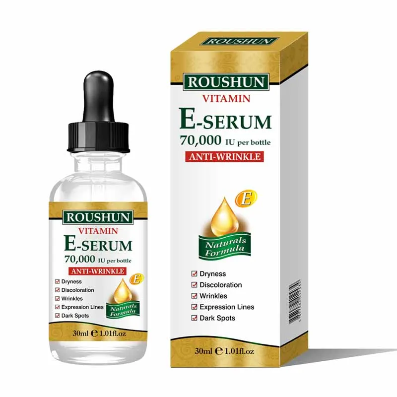 

ROUSHUN Vitamin E Serum with Natural Fomula, Anti-Wrinkle - Anti-Aging - Replenishing Water for Skin - Whitening Face Serum