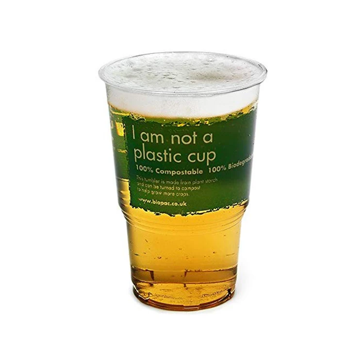 

500Ml 12Oz 16Oz 20Oz Plastic Cold Water 100% Biodegradable Pla Clear Cup
