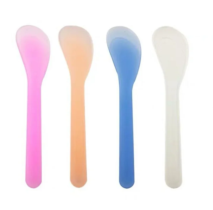 

DIY Facial Spoon Stick Cosmetic Makeup Tool Plastic Small Makeup Spoon, Black