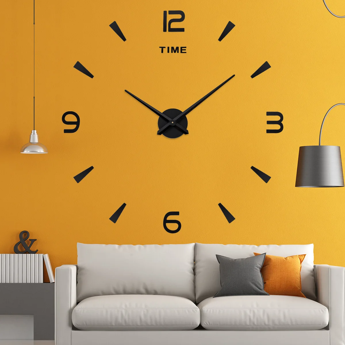 

2021 Decor Sticker Mirror Frameless Design Inexpensive Modern High Grade 3d Modern Large Wall Clock for Bedroom