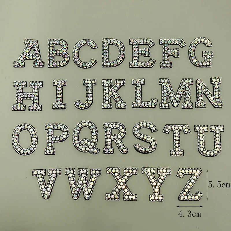 Beaded Sequined Rhinestone Abc Letters Patch,Embroidery Sequins Hot ...
