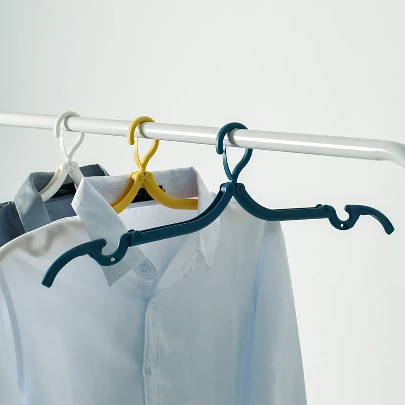 

3 Packs Travel Folding Hangers Mini Portable Travel Clothes Hangers For Dormitory Multifunctional Folding Clothes Hangers MZL