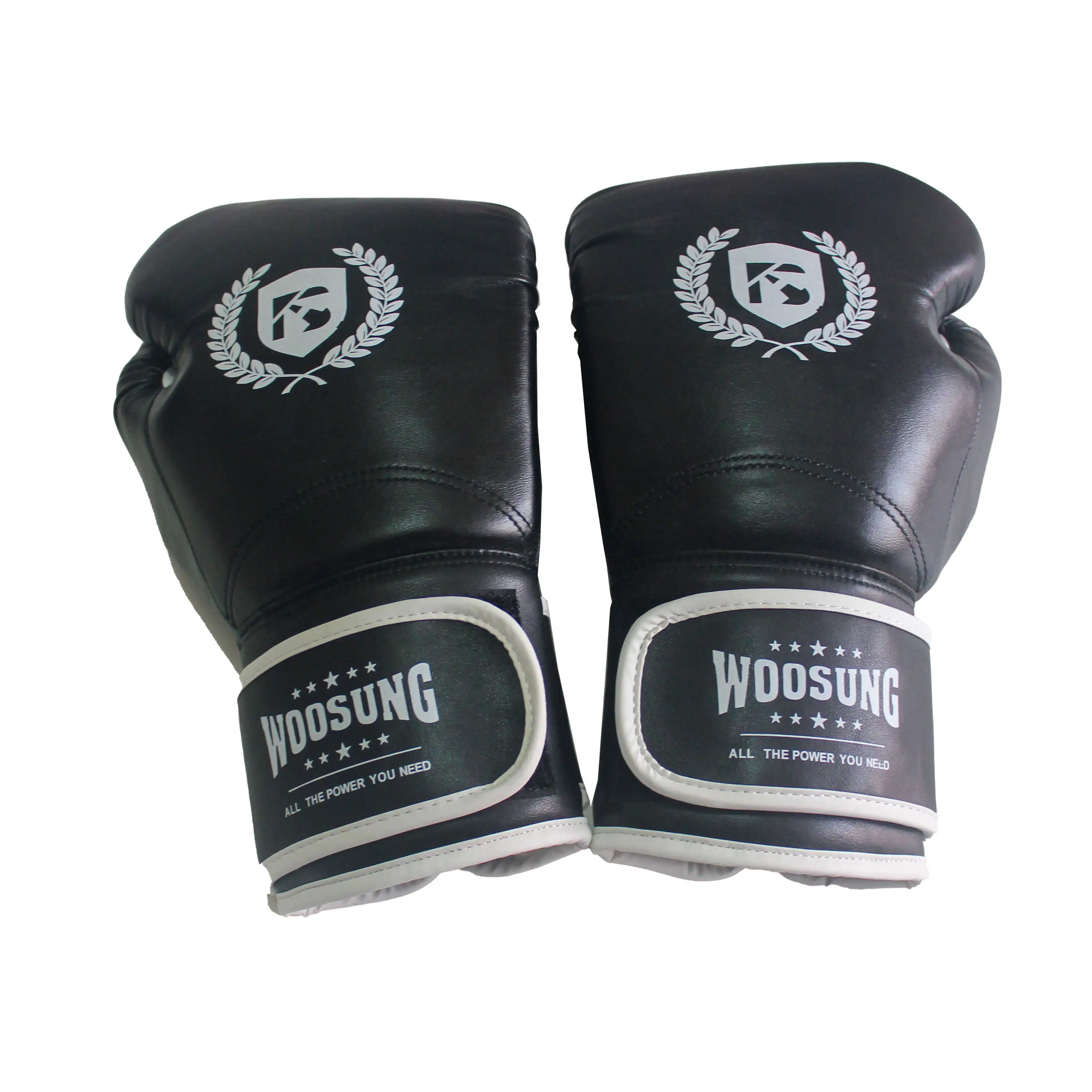 

Woosung custom kick leather custom logo kids mma pu boxing gloves for sale