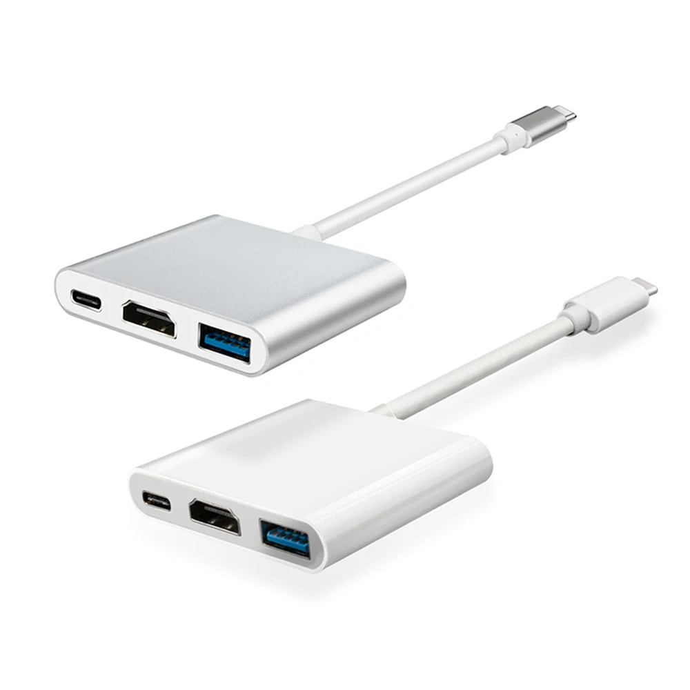 

SIPU 3 in 1 USB 3.0 Type C to HDMI adapter converter hub, Silver