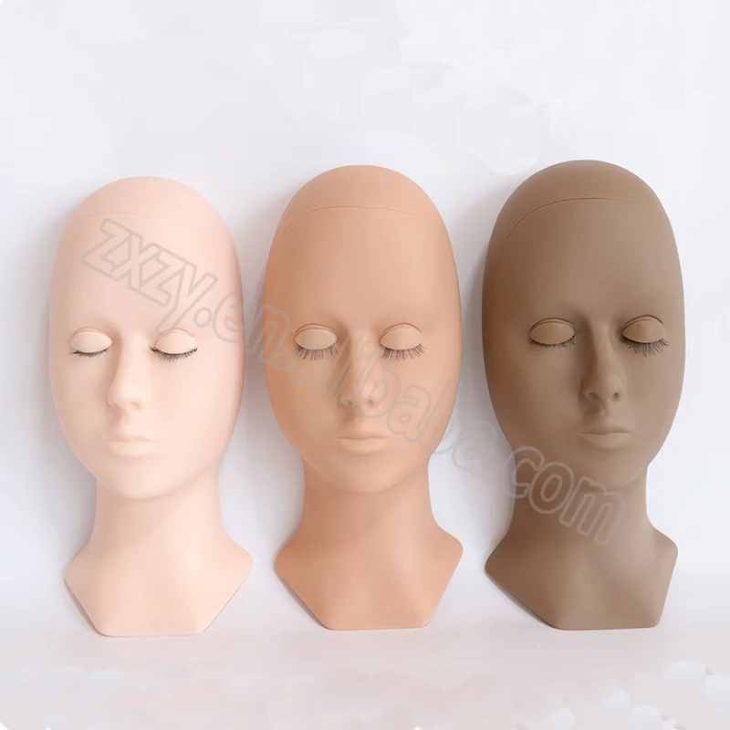 

Wholesale Silicone Eyelash Mannequin Head For Training With Removable Eyelids Lash Mannequin Training Head Tools, Customer's choice