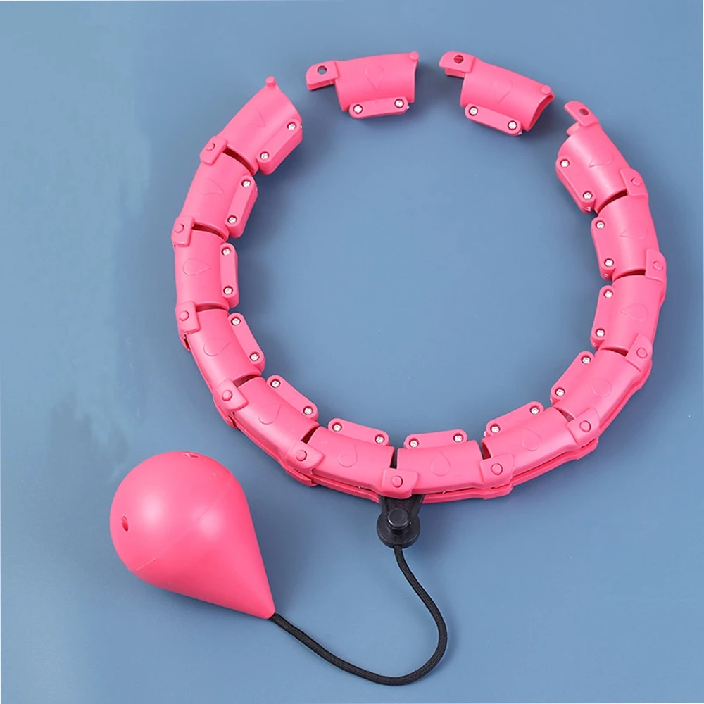 

Smart Weighted Hoola Hoop for Adults Weight Loss Non-Fall Exercise Hoola Hoop 24 Sections Detachable Adjustable Size