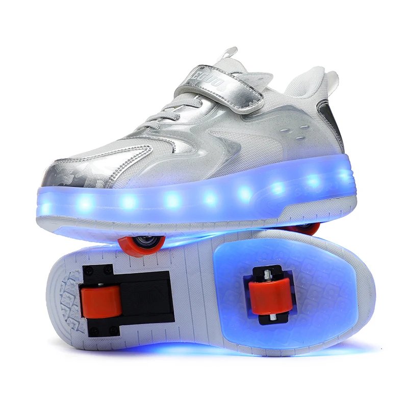 

Children Shoes Boys And Girls Kids Roller Shoes With Retractable Wheels Premium Skate Shoes Led Sneakers For Boys