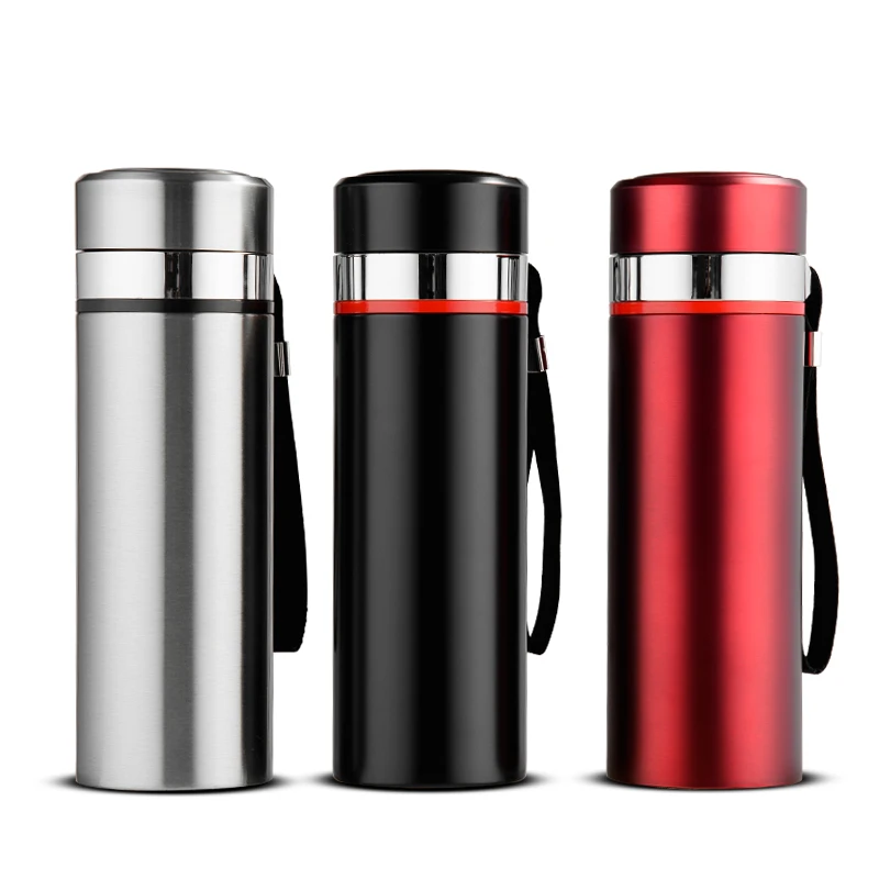 

High Quality Hot Cold Smart Insulation Cup Grey Travel Thermos With 2 Cups