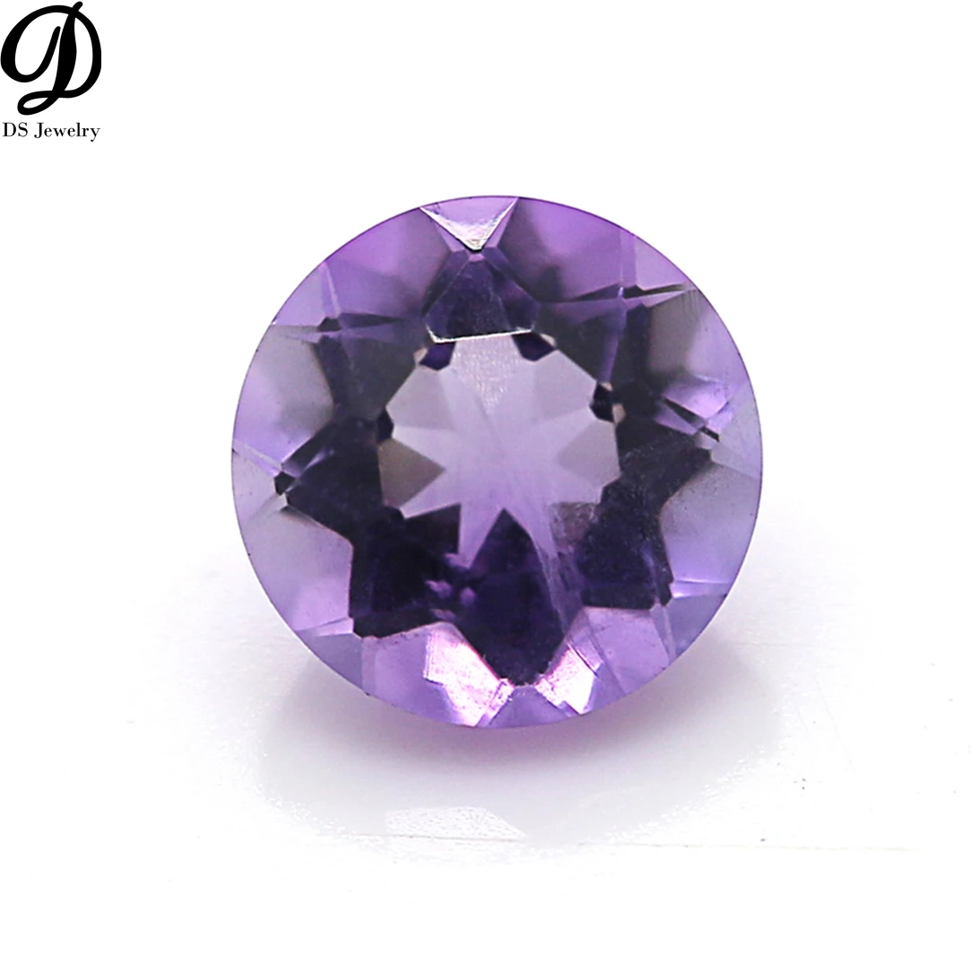 

Hight Quality Faceted Round Cut 5mm Purple Color Natural Amethyst