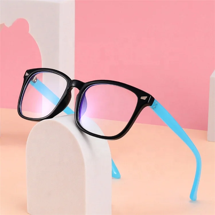 

High quality ins style spectacles new trendy square optical plain eyewear kids proof radiation anti blue ray glasses frames, Mix color or custom colors