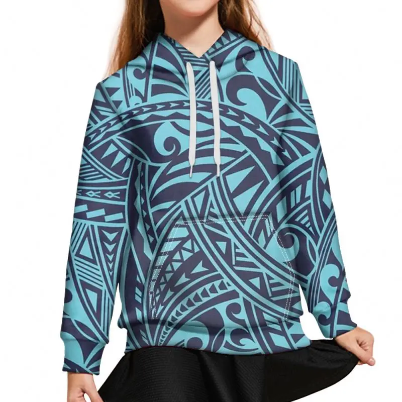 

Custom Polynesian Maori Tribal Tattoo Blue/Purple Pattern Cheap Kids Clothing Oversized Custom Hoodie Children 12 Years Sexy, Customized color