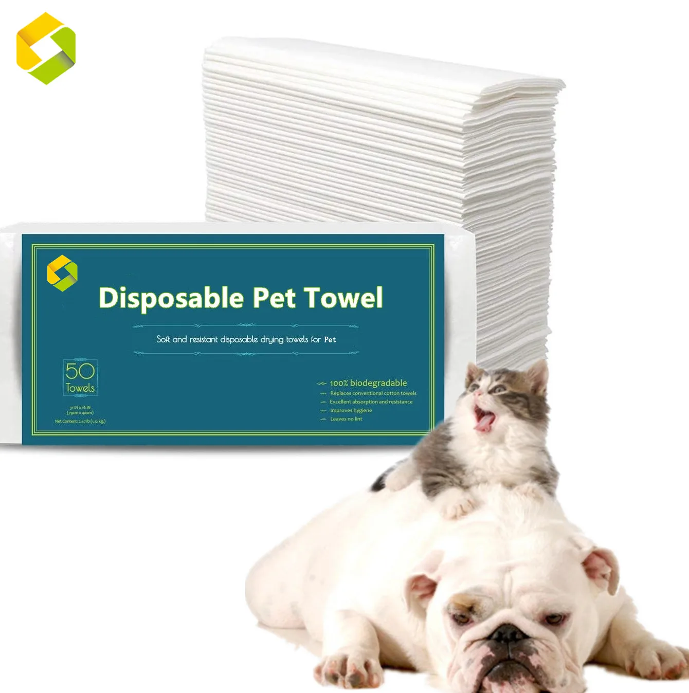 

Eco friendly pet cleaning disposable towels for pet hotel bath shower hair spa salon portable towel sets bath towel pet wipe