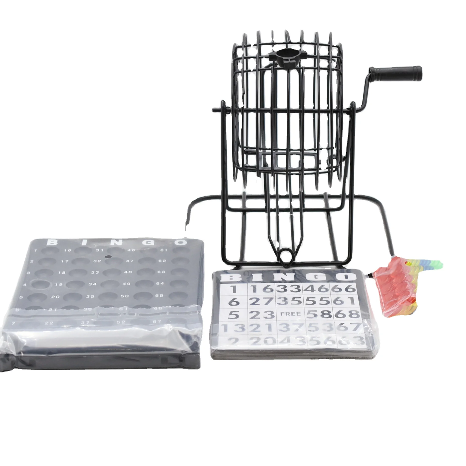 

wholesale bingo machine with bingo cage chips and bingo card, Black