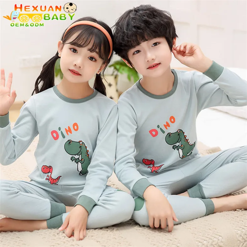 

Size 100-160 Fashion pyjamas kids pajamas long sleeve 2-7y pyjamas kids 100% cotton children sleepwear, Picture shows