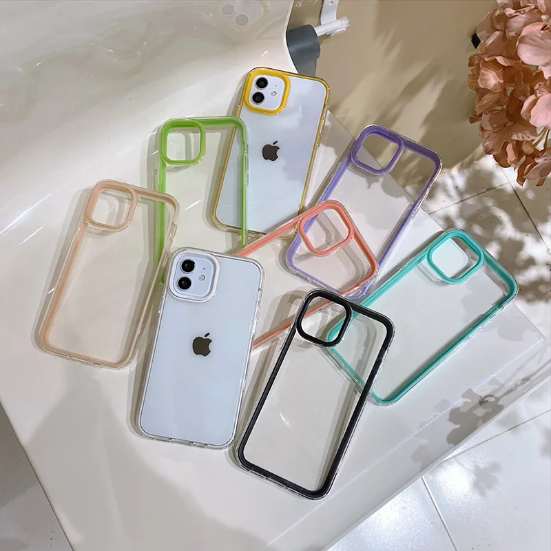 

2021 new HD transparent 3 in 1 photo frame protection phone case for iphone13 12 11 12 anti-fall Phone Cases, Multi-color, can be customized