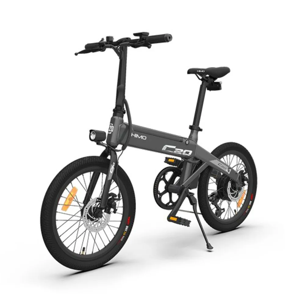 

2020 Xiaomi Himo C20 Foldable Electric Bicycle Gray 250w Motor 25km/h Hidden Inflator Electric Bike