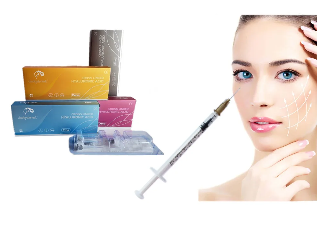 

BD Syringe hyaluronic acid lip dermal filler for anti wrinkle 1ml 2ml, Transparent