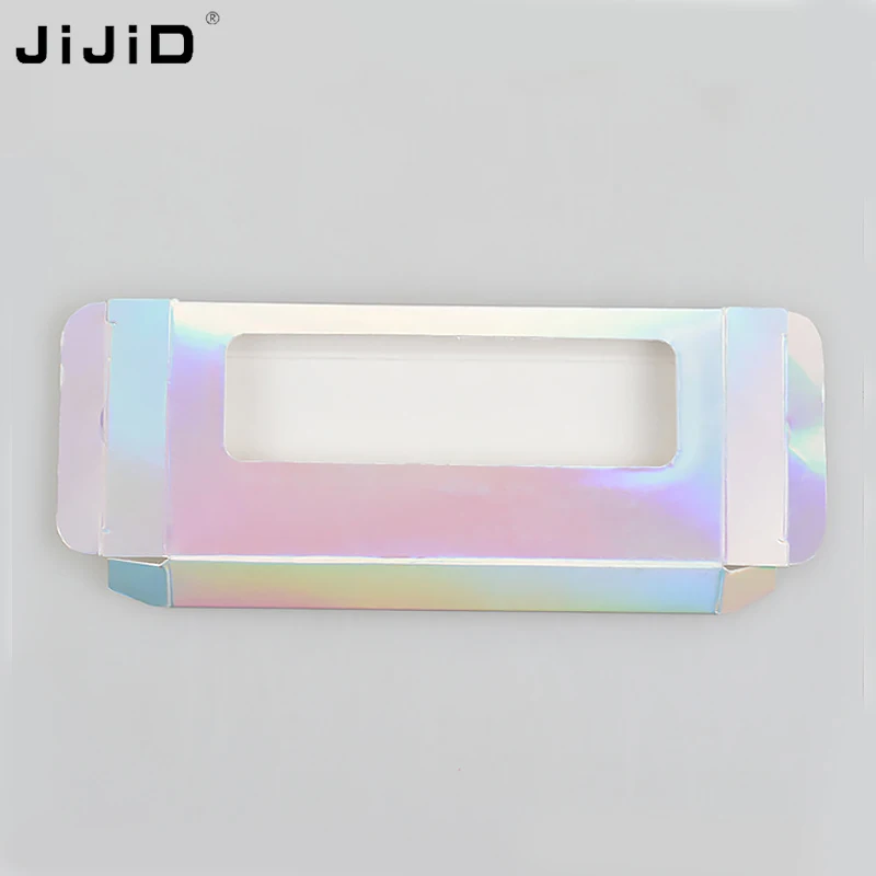 

JiJiD Custom Soft Paper Packaging Empty Eye Lash Case Package Glitter Laser Eyelash Storage Paper Box